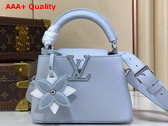 Louis Vuitton Capucines Mini Handbag in Washed Blue Taurillon Leather Replica