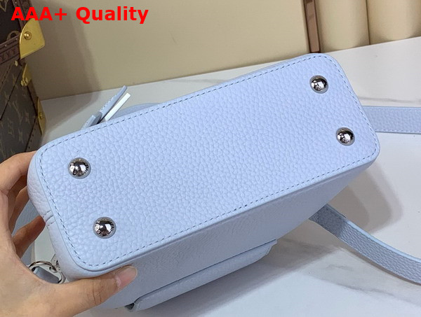 Louis Vuitton Capucines Mini Handbag in Washed Blue Taurillon Leather Replica