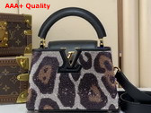 Louis Vuitton Capucines Mini Handbag in White Calfskin Leather Covered by Strass M13335 Replica