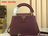 Louis Vuitton Capucines Mini Handbag in Wine Red Taurillon Leather M25893 Replica