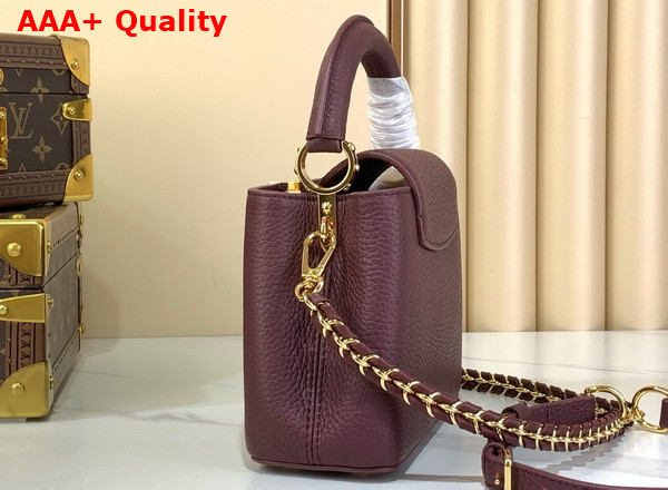 Louis Vuitton Capucines Mini Handbag in Wine Red Taurillon Leather M25893 Replica