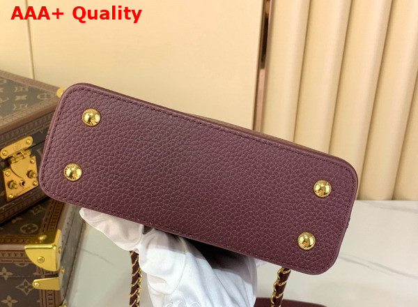 Louis Vuitton Capucines Mini Handbag in Wine Red Taurillon Leather M25893 Replica