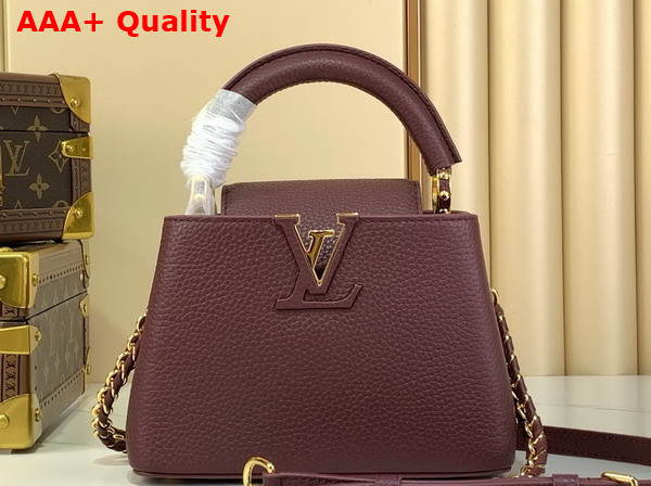 Louis Vuitton Capucines Mini Handbag in Wine Red Taurillon Leather M25893 Replica