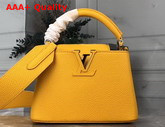 Louis Vuitton Capucines Mini Handbag in Yellow Taurillon Leather Replica