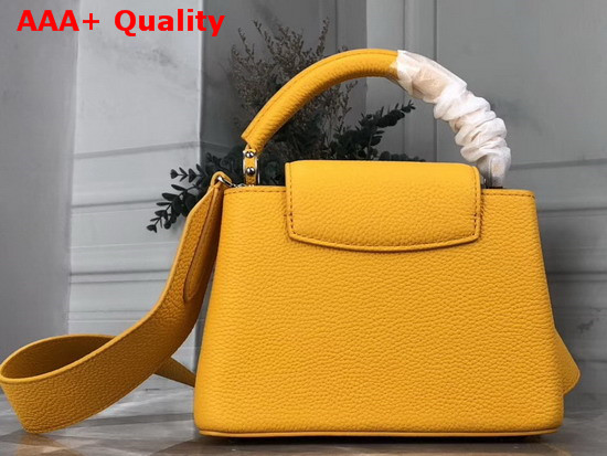 Louis Vuitton Capucines Mini Handbag in Yellow Taurillon Leather Replica