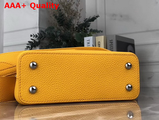 Louis Vuitton Capucines Mini Handbag in Yellow Taurillon Leather Replica