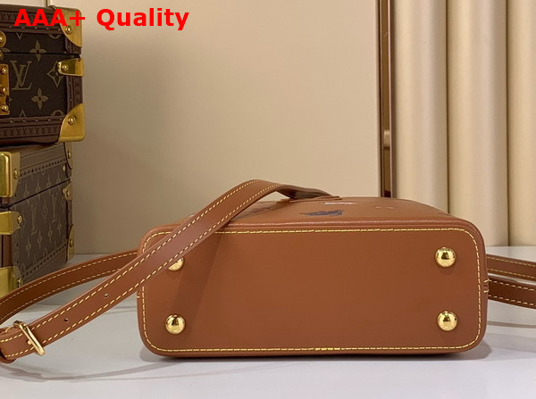 Louis Vuitton Capucines Mini Handbag in a Timeless Tan Colorway Playfully Detailed with Hand Drawn Cat Illustrations Replica