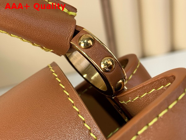 Louis Vuitton Capucines Mini Handbag in a Timeless Tan Colorway Playfully Detailed with Hand Drawn Cat Illustrations Replica