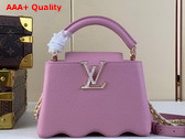 Louis Vuitton Capucines Mini Handbag with a Wavy Base in Pink Taurillon Leather Replica