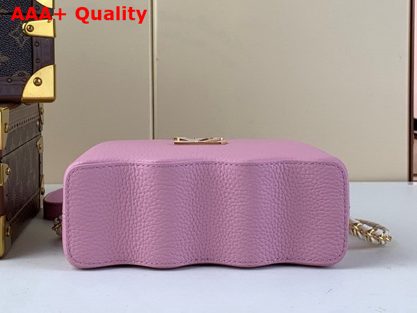 Louis Vuitton Capucines Mini Handbag with a Wavy Base in Pink Taurillon Leather Replica