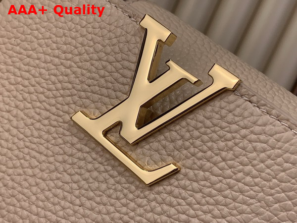Louis Vuitton Capucines Mini Hazelnut Taurillon Leather with Decorative Chain Replica