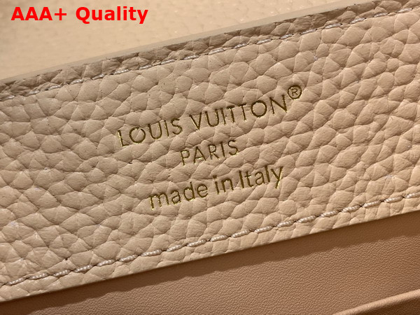 Louis Vuitton Capucines Mini Hazelnut Taurillon Leather with Decorative Chain Replica
