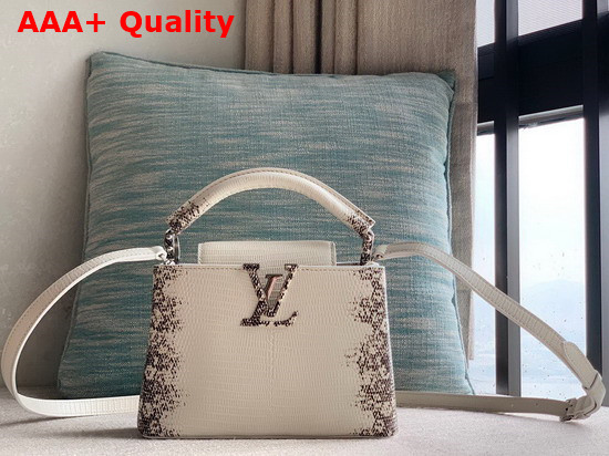 Louis Vuitton Capucines Mini Natural Beige Lizard Leather N94743 Replica