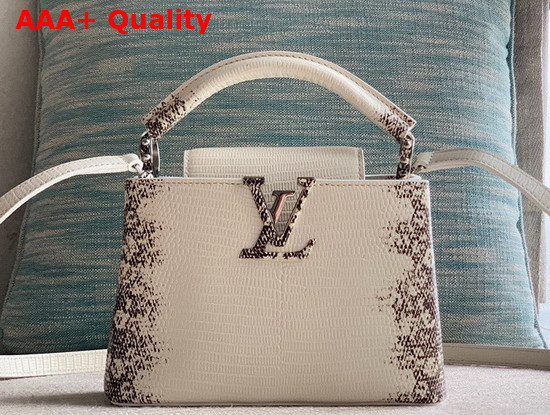 Louis Vuitton Capucines Mini Natural Beige Lizard Leather N94743 Replica