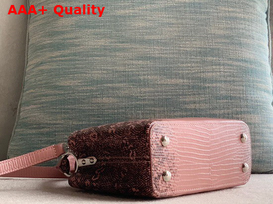 Louis Vuitton Capucines Mini Pink Lizard Leather Replica