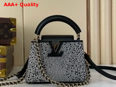 Louis Vuitton Capucines Nano Bag Silver Cyrstals On Textile M83088 Replica
