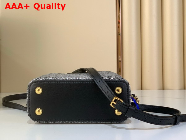 Louis Vuitton Capucines Nano Bag Silver Cyrstals On Textile M83088 Replica
