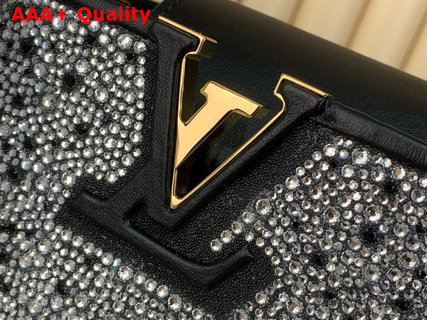 Louis Vuitton Capucines Nano Bag Silver Cyrstals On Textile M83088 Replica