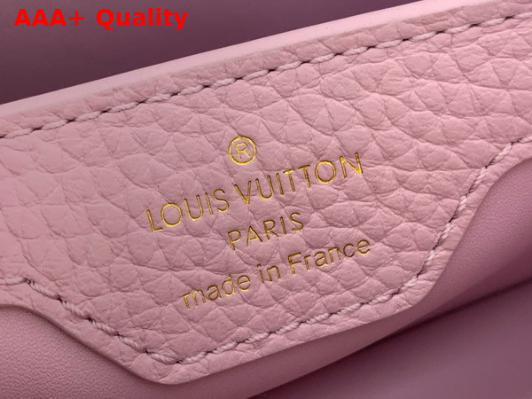 Louis Vuitton Capucines Nano Handbag Baby Pink Mother of Pearl Taurillon Leather Replica