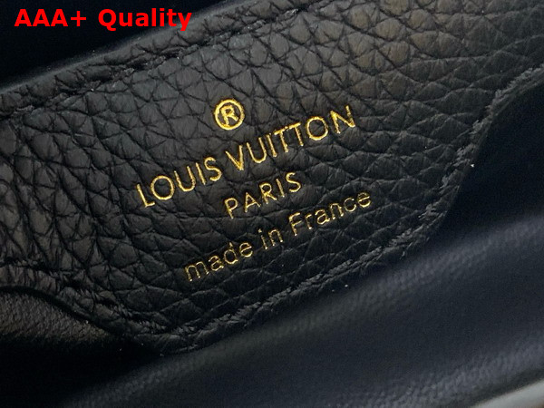 Louis Vuitton Capucines Nano Handbag Black Mother of Pearl Taurillon Leather Replica