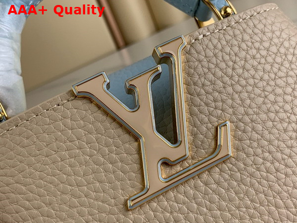 Louis Vuitton Capucines Nano Handbag Quartz Pink and Sky Blue Taurillon Leather M23952 Replica