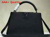 Louis Vuitton Capucines PM Black Taurillon Leather Ruthenium Hardware Replica
