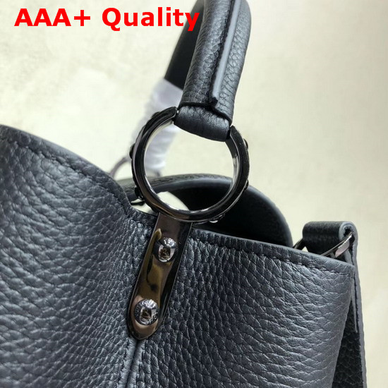 Louis Vuitton Capucines PM Black Taurillon Leather Ruthenium Hardware Replica