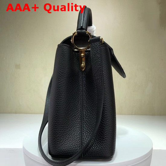 Louis Vuitton Capucines PM Black Taurillon Skin and Alligator Skin Replica