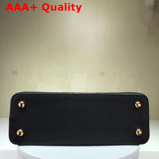 Louis Vuitton Capucines PM Black Taurillon Skin and Alligator Skin Replica