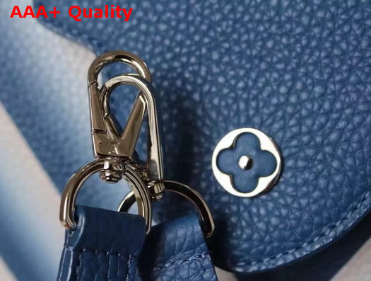 Louis Vuitton Capucines PM Taurillon Leather Pure Silhouette Blue and White Replica