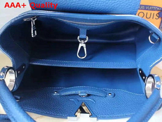Louis Vuitton Capucines PM Taurillon Leather Pure Silhouette Blue and White Replica