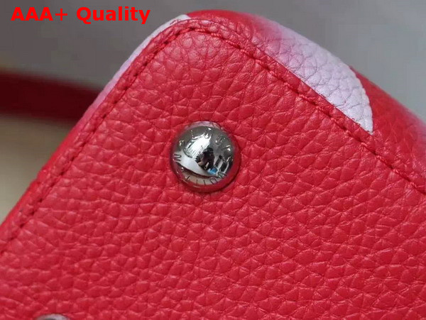 Louis Vuitton Capucines PM Taurillon Leather Pure Silhouette Red and White Replica