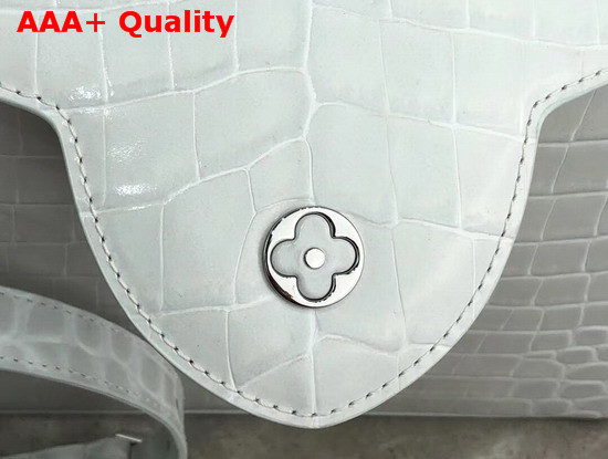 Louis Vuitton Capucines PM White Crocodilian Brillant Leather Replica