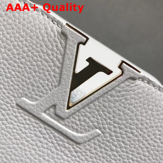 Louis Vuitton Capucines PM White Taurillon Leather Replica