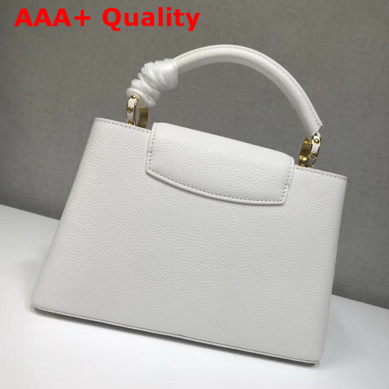 Louis Vuitton Capucines PM White Taurillon Leather Replica