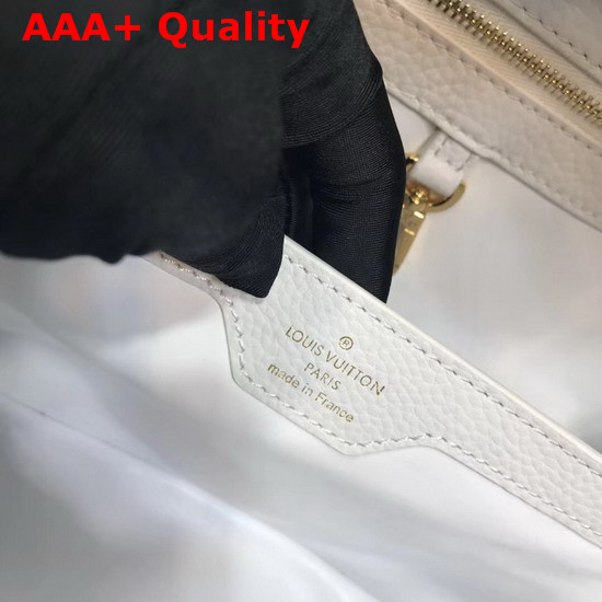 Louis Vuitton Capucines PM White Taurillon Leather Replica