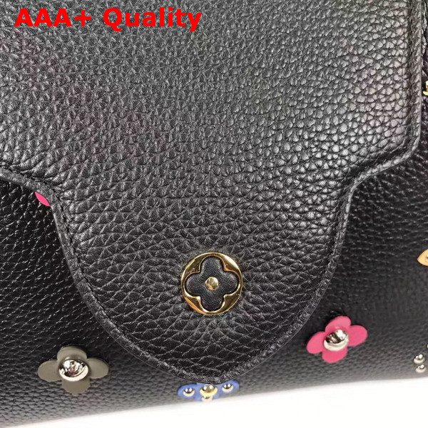 Louis Vuitton Capucines PM in Black Taurillon Leather with Mechanical Flowers M54311 Replica