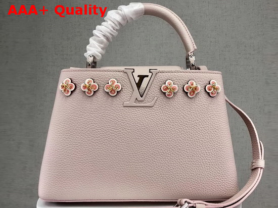 Louis Vuitton Capucines BB in Pink with Flowers Replica