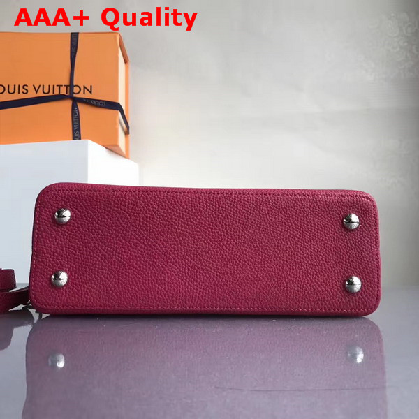 Louis Vuitton Capucines PM with Lace Croquets Groseille Grained Calfskin Replica