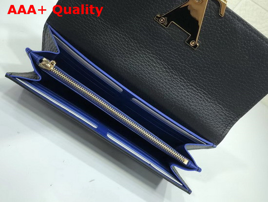 Louis Vuitton Capucines Wallet Noir Taurillon Leather Replica