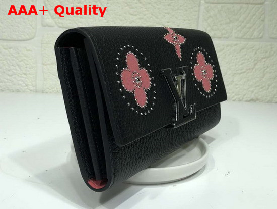 Louis Vuitton Capucines Wallet in Black Taurillon Leather Replica