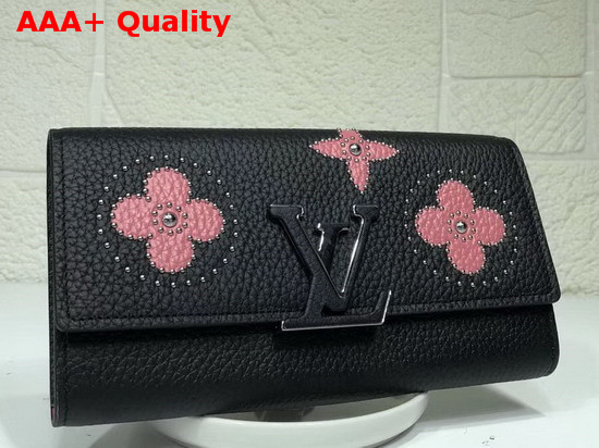 Louis Vuitton Capucines Wallet in Black Taurillon Leather Replica