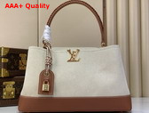 Louis Vuitton Capucines Weekender Tan Canvas and Cowhide Leather M28439 Replica