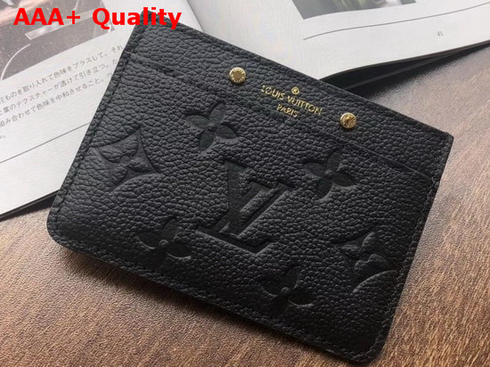 Louis Vuitton Card Holder Black Monogram Empreinte Leather M69171 Replica