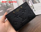Louis Vuitton Card Holder Black Monogram Empreinte Leather M69171 Replica