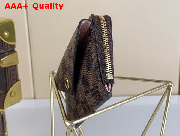 Louis Vuitton Card Holder Recto Verso Rose Ballerine Damier Ebene Canvas N60405 Replica