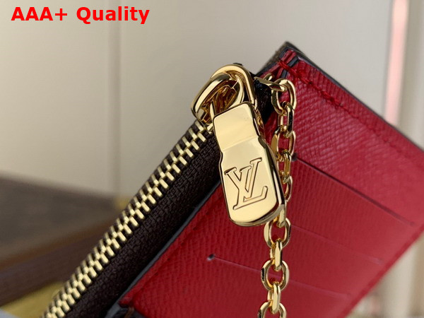 Louis Vuitton Card Holder Recto Verso Rouge Damier Ebene Canvas N60406 Replica