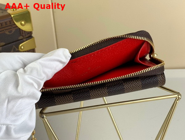 Louis Vuitton Card Holder Recto Verso Rouge Damier Ebene Canvas N60406 Replica