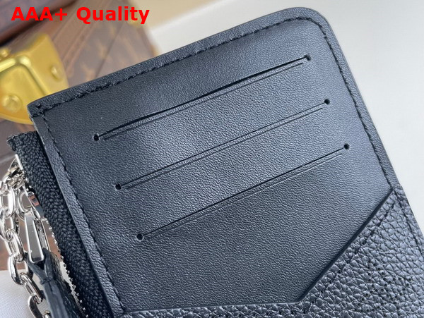 Louis Vuitton Card Holder Recto Verso in Black Mahina Perforated Calf Leather Replica