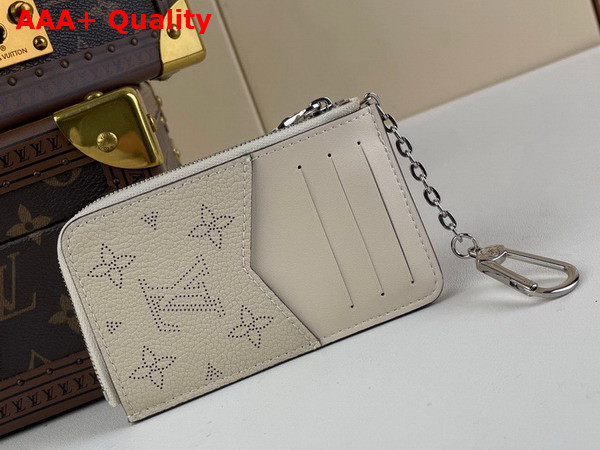 Louis Vuitton Card Holder Recto Verso in Cream Mahina Perforated Calf Leather Replica